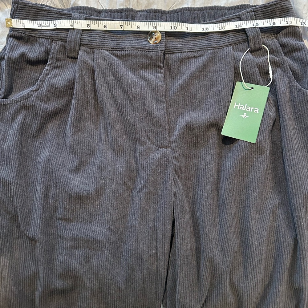NWT Halara Mid Rise Pocket Straight Leg Corduroy Casual Pants Gray Size XL - Picture 10 of 11